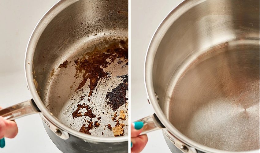 چگونه قابلمه سوخته را تمیز کنیم | بخوانید تا مریض نشوید
