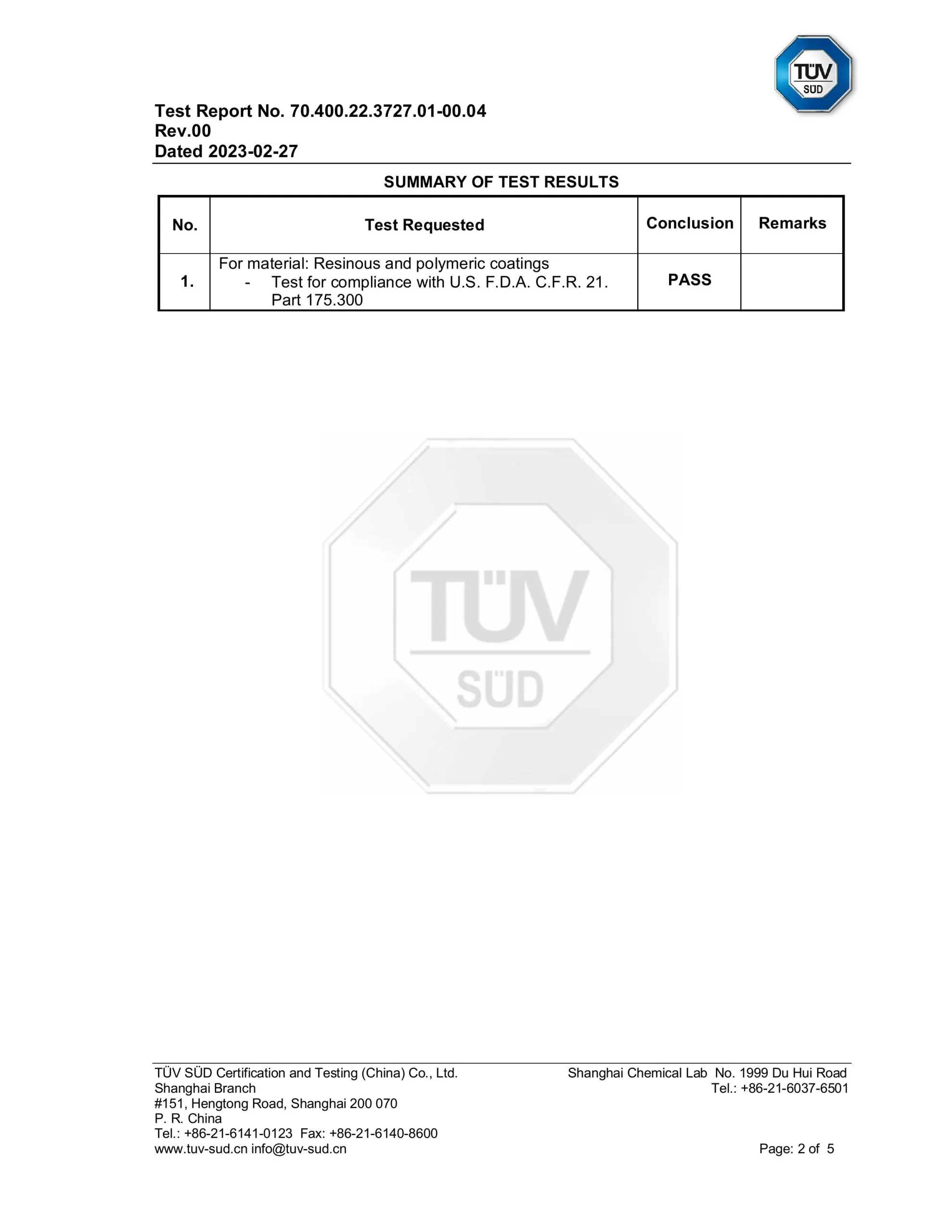 مستندات بهداشتی 28 گزارش FDA صفحه دوم